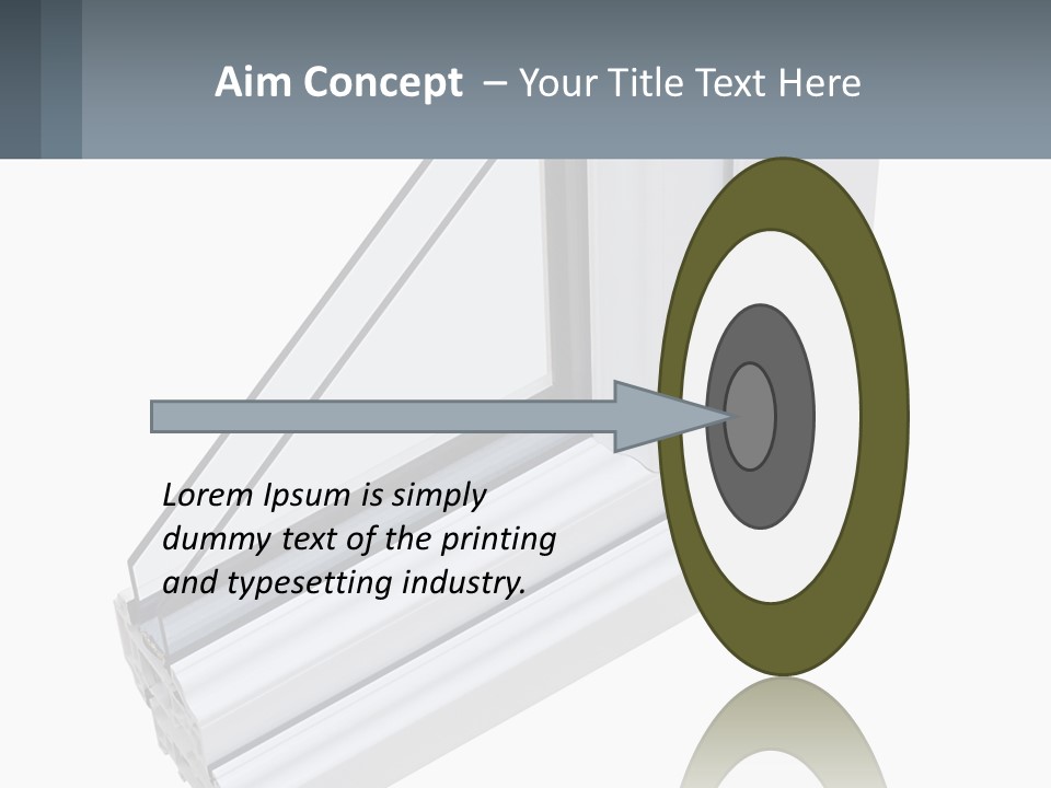 A Picture Of A Window With A White Frame PowerPoint Template