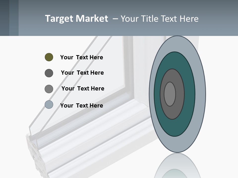 A Picture Of A Window With A White Frame PowerPoint Template