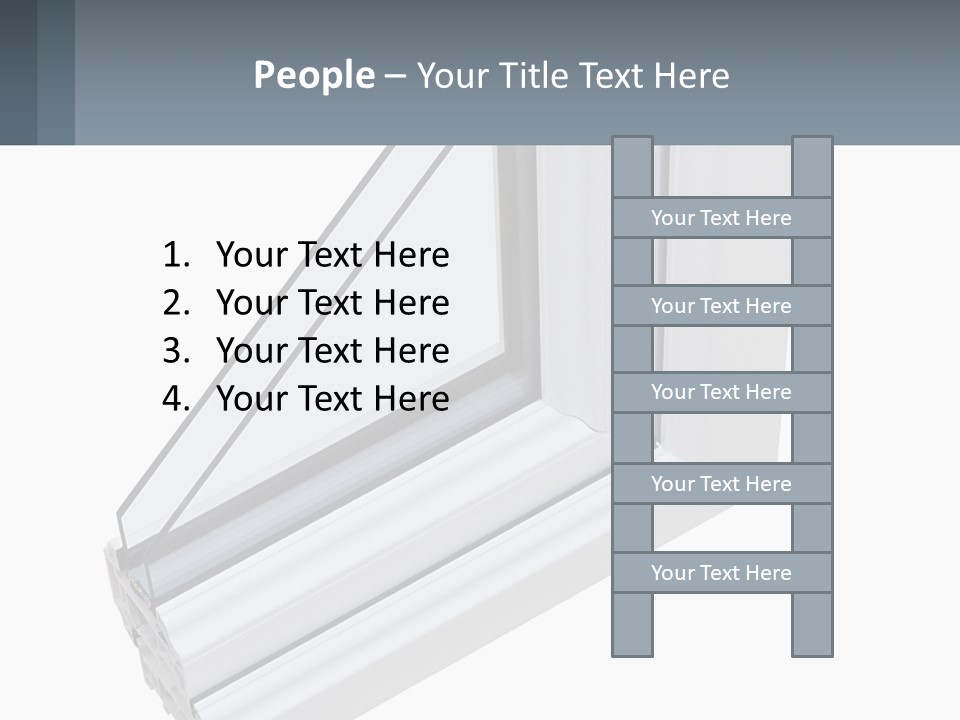 A Picture Of A Window With A White Frame PowerPoint Template