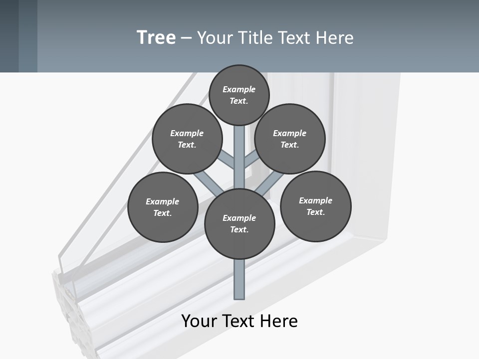 A Picture Of A Window With A White Frame PowerPoint Template