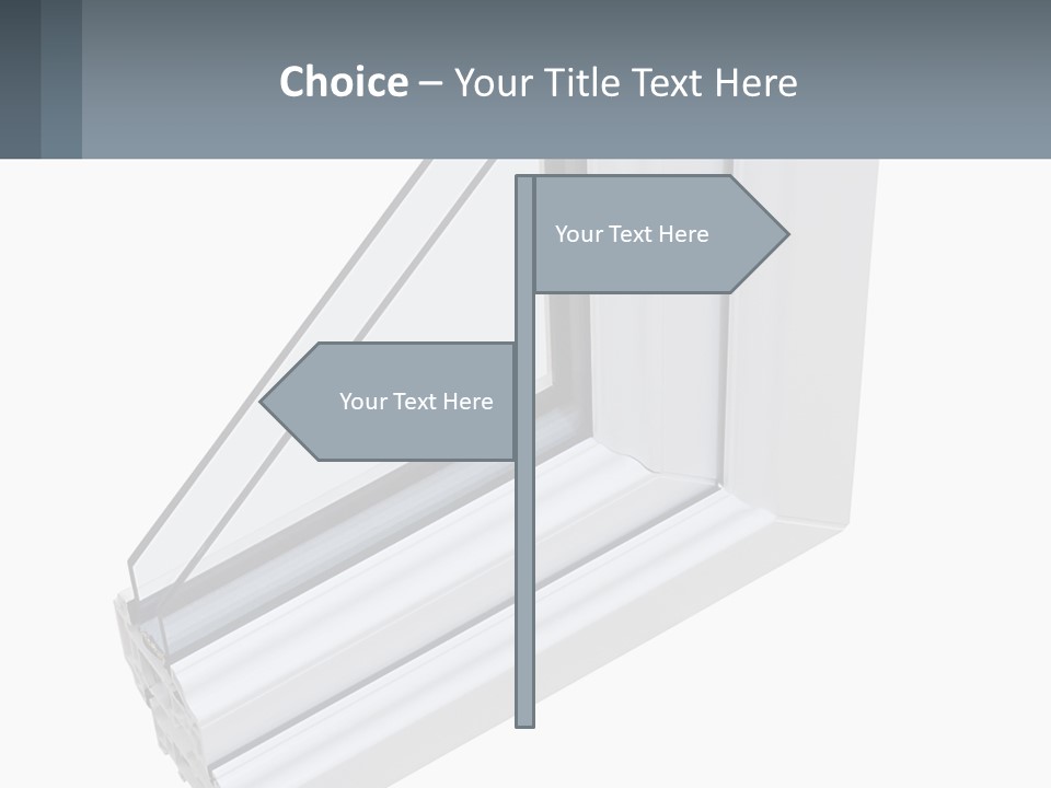 A Picture Of A Window With A White Frame PowerPoint Template
