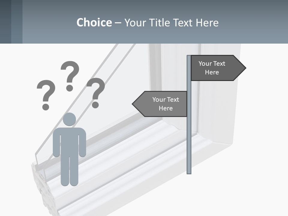 A Picture Of A Window With A White Frame PowerPoint Template