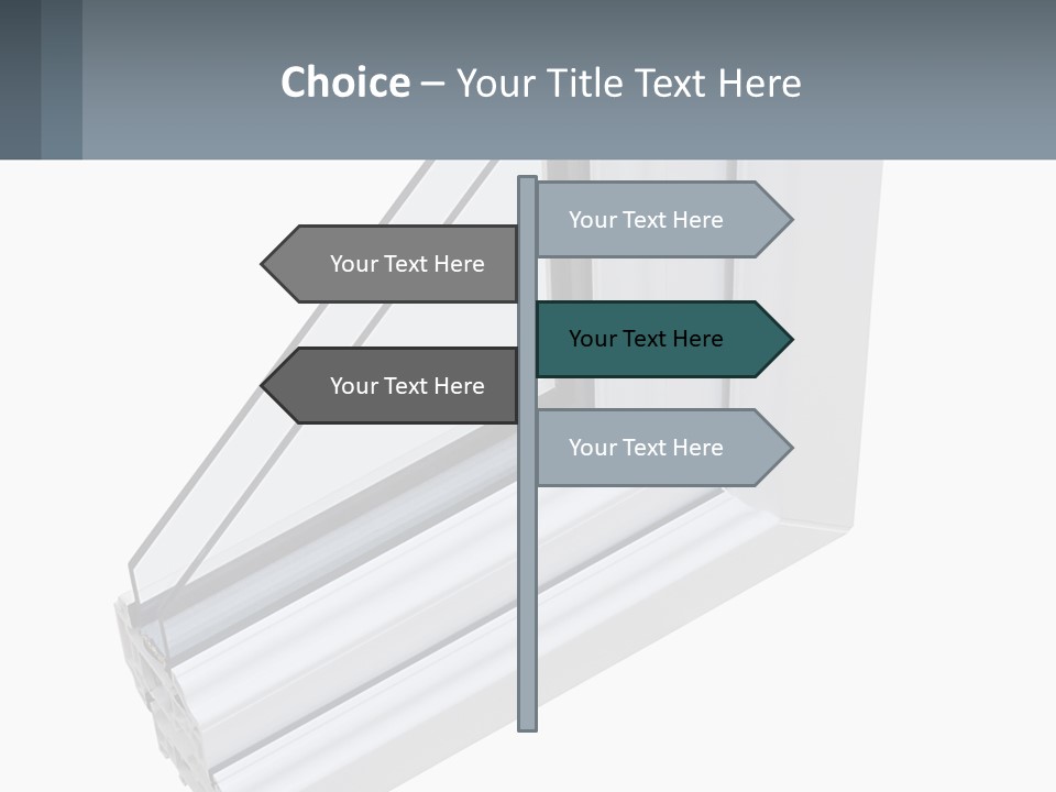 A Picture Of A Window With A White Frame PowerPoint Template