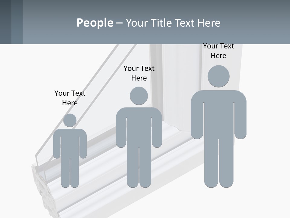 A Picture Of A Window With A White Frame PowerPoint Template