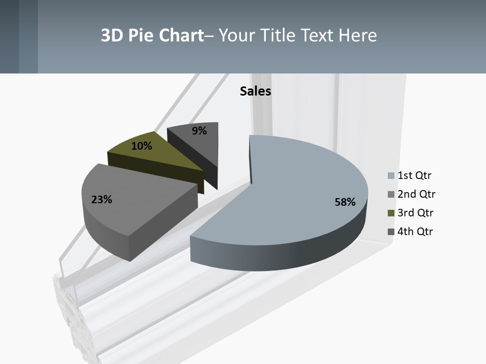 A Picture Of A Window With A White Frame PowerPoint Template