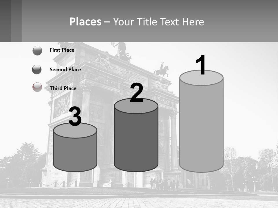 A Black And White Photo Of A Monument PowerPoint Template