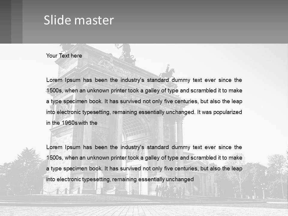 A Black And White Photo Of A Monument PowerPoint Template