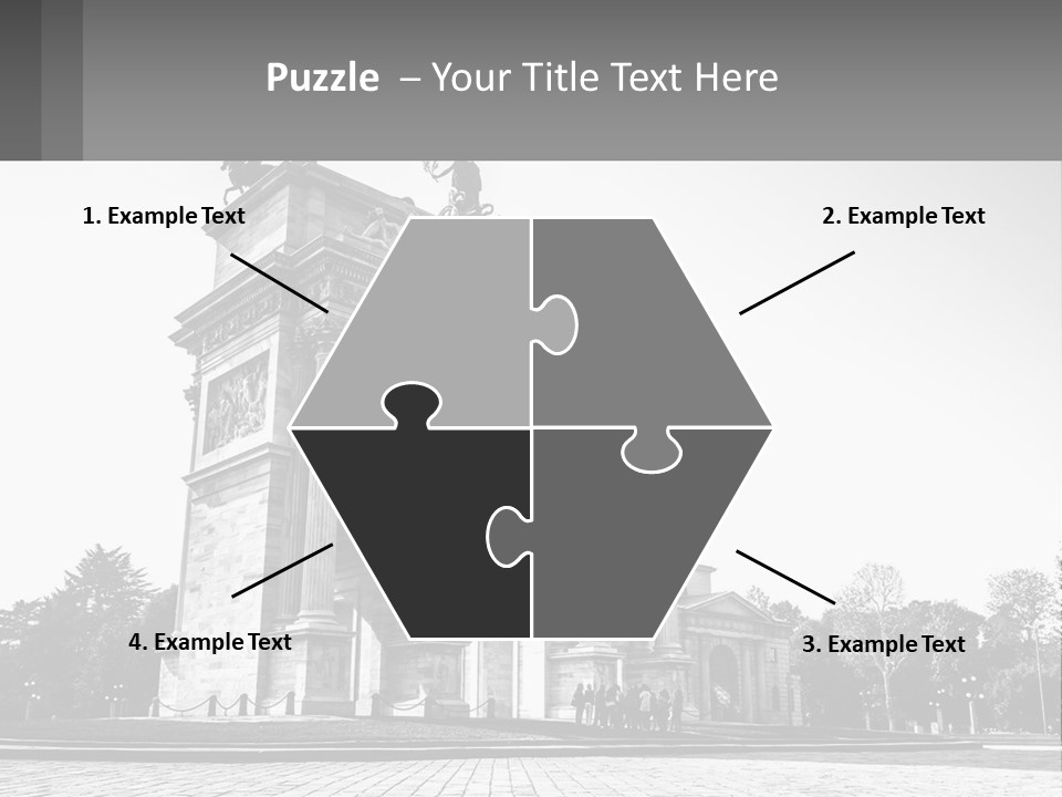 A Black And White Photo Of A Monument PowerPoint Template