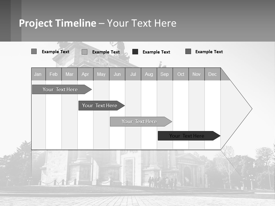 A Black And White Photo Of A Monument PowerPoint Template