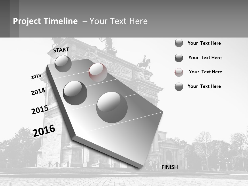 A Black And White Photo Of A Monument PowerPoint Template