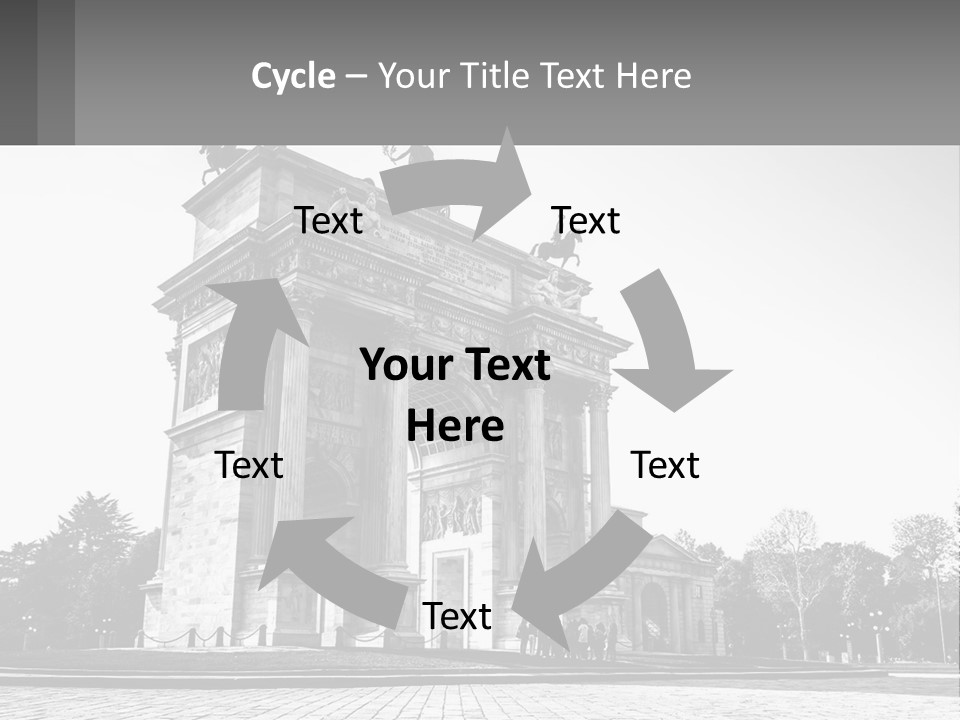 A Black And White Photo Of A Monument PowerPoint Template