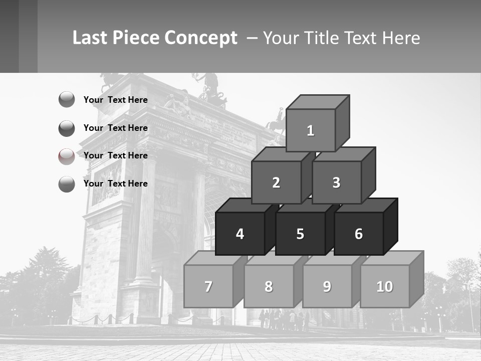 A Black And White Photo Of A Monument PowerPoint Template