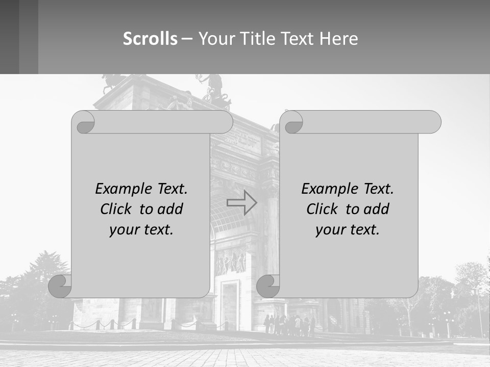 A Black And White Photo Of A Monument PowerPoint Template