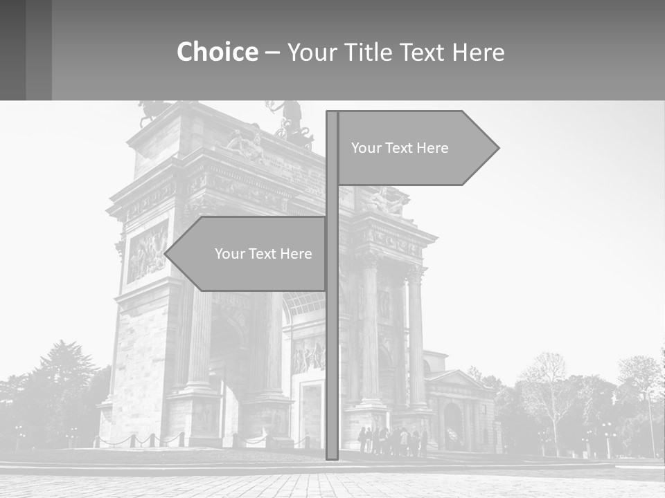 A Black And White Photo Of A Monument PowerPoint Template