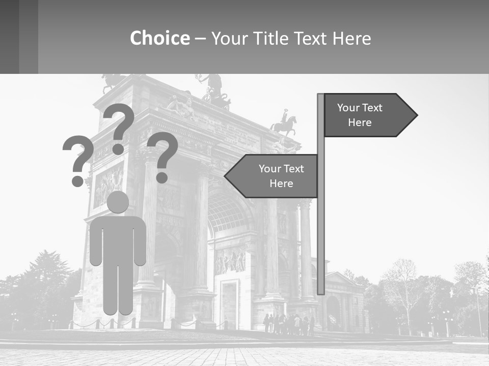 A Black And White Photo Of A Monument PowerPoint Template