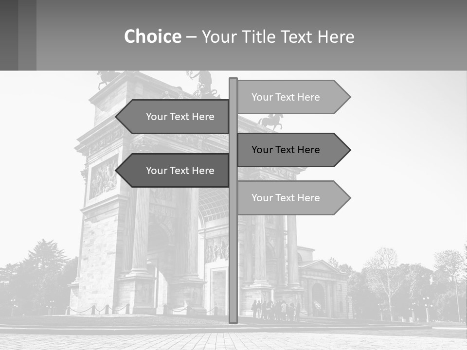 A Black And White Photo Of A Monument PowerPoint Template