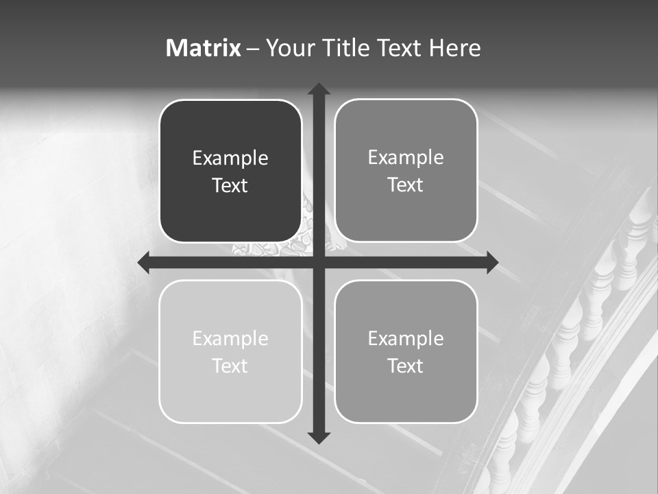 A Woman Walking Down A Flight Of Stairs PowerPoint Template