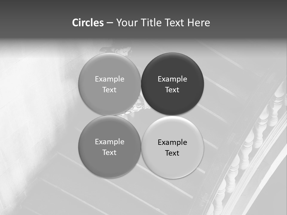 A Woman Walking Down A Flight Of Stairs PowerPoint Template