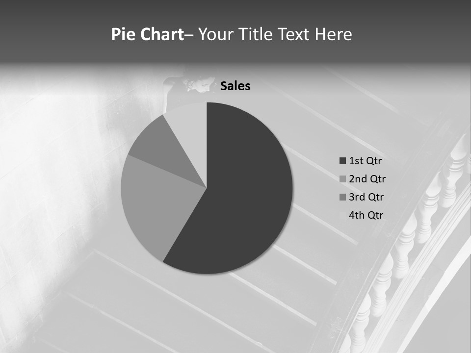 A Woman Walking Down A Flight Of Stairs PowerPoint Template