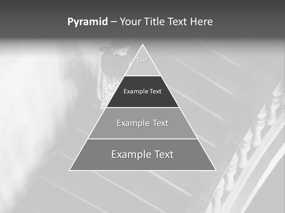 A Woman Walking Down A Flight Of Stairs PowerPoint Template