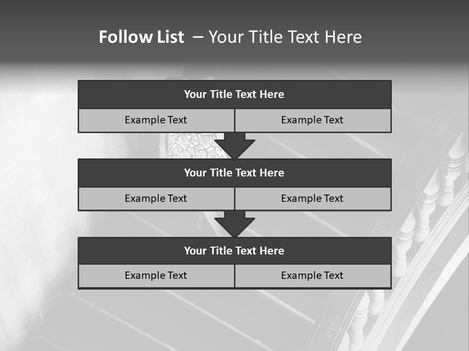 A Woman Walking Down A Flight Of Stairs PowerPoint Template