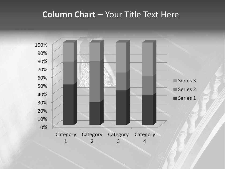 A Woman Walking Down A Flight Of Stairs PowerPoint Template