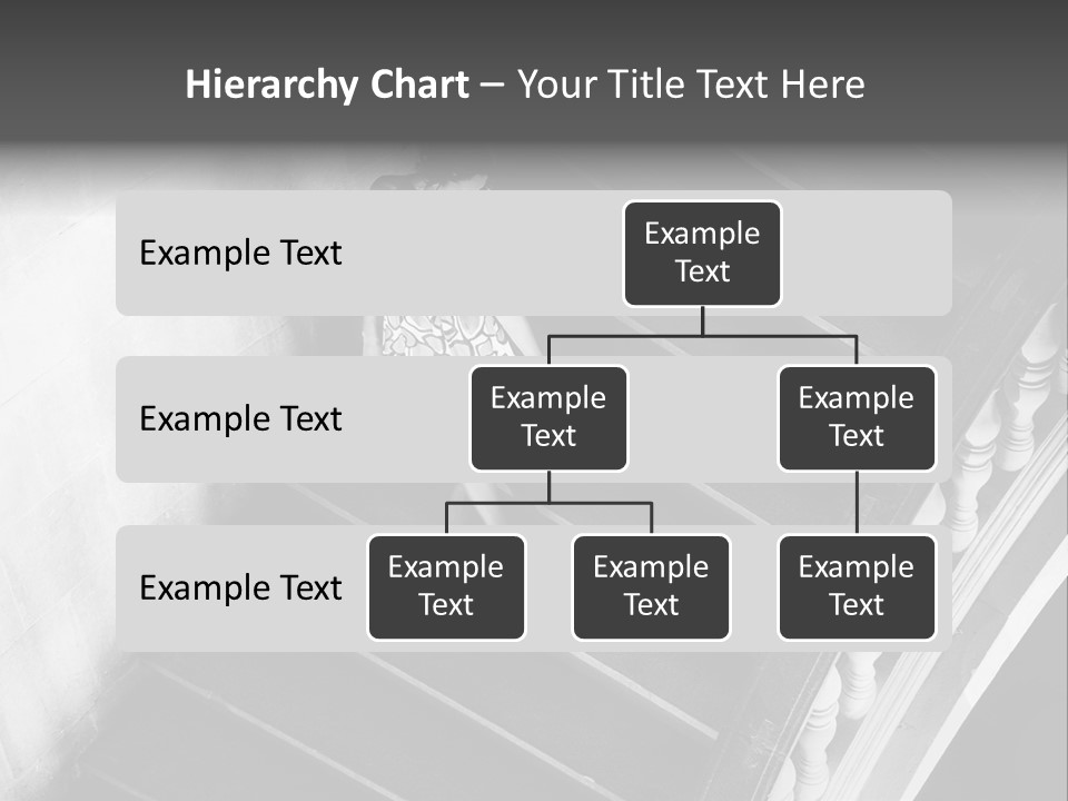 A Woman Walking Down A Flight Of Stairs PowerPoint Template