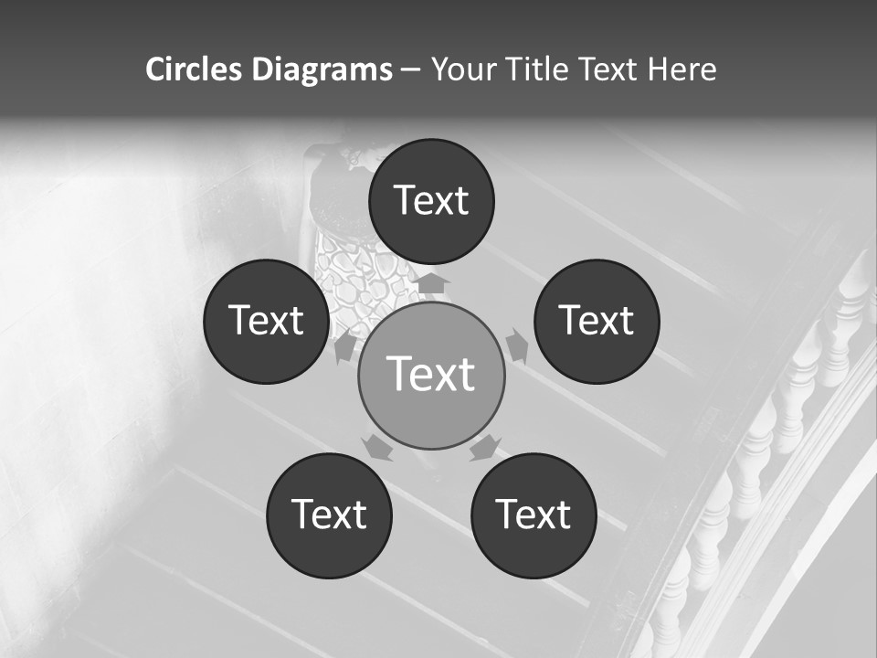 A Woman Walking Down A Flight Of Stairs PowerPoint Template