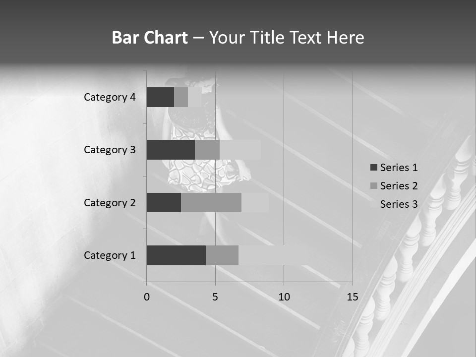 A Woman Walking Down A Flight Of Stairs PowerPoint Template