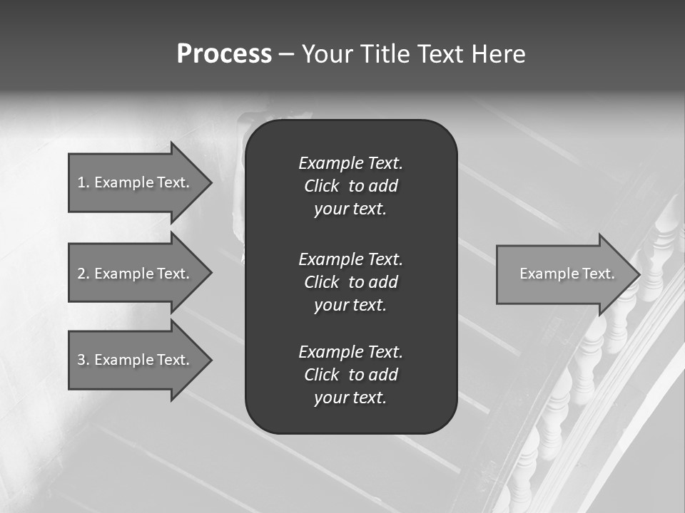 A Woman Walking Down A Flight Of Stairs PowerPoint Template