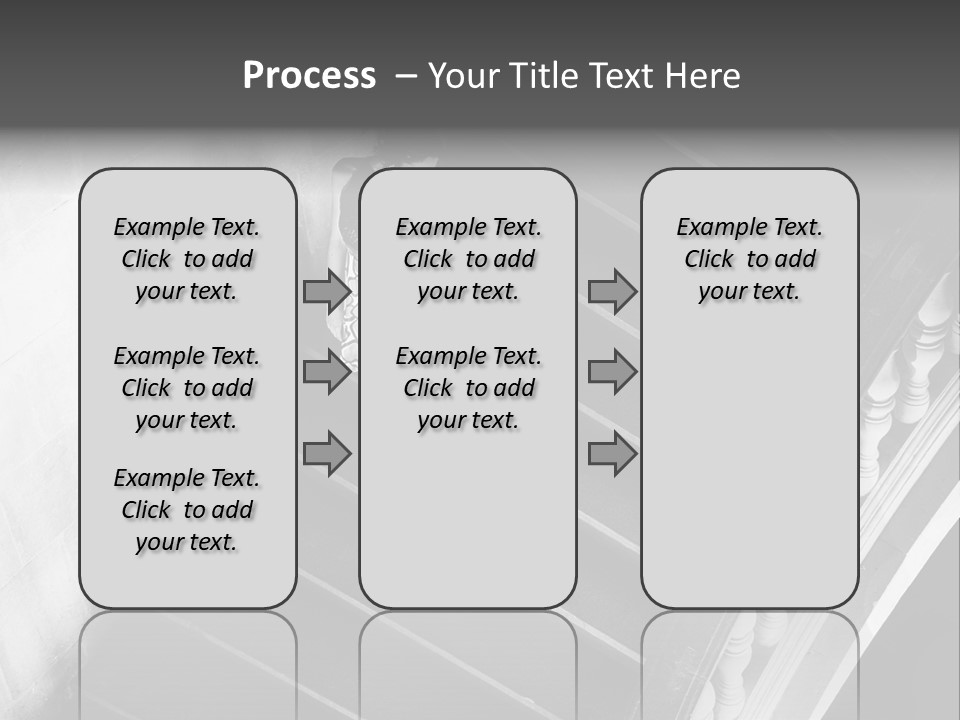 A Woman Walking Down A Flight Of Stairs PowerPoint Template