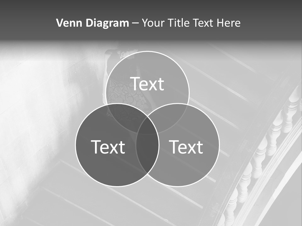 A Woman Walking Down A Flight Of Stairs PowerPoint Template
