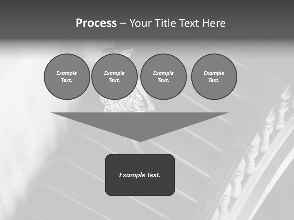 A Woman Walking Down A Flight Of Stairs PowerPoint Template