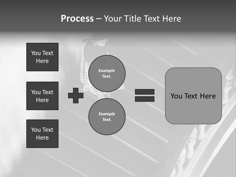 A Woman Walking Down A Flight Of Stairs PowerPoint Template