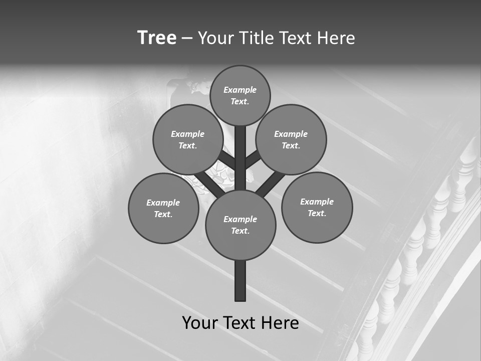 A Woman Walking Down A Flight Of Stairs PowerPoint Template