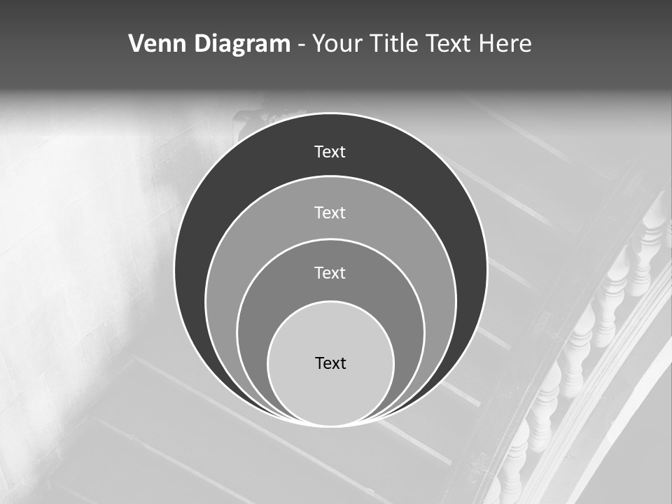 A Woman Walking Down A Flight Of Stairs PowerPoint Template