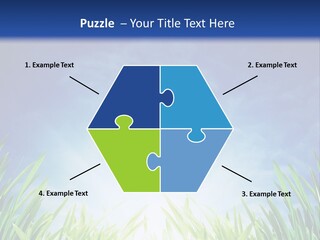 A Blue Sky And Green Grass Powerpoint Template PowerPoint Template