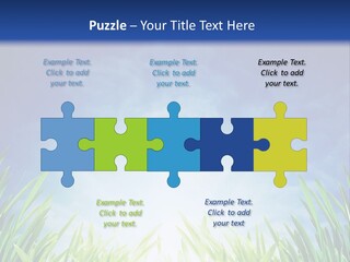A Blue Sky And Green Grass Powerpoint Template PowerPoint Template