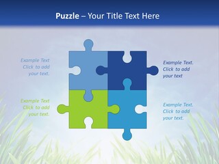 A Blue Sky And Green Grass Powerpoint Template PowerPoint Template