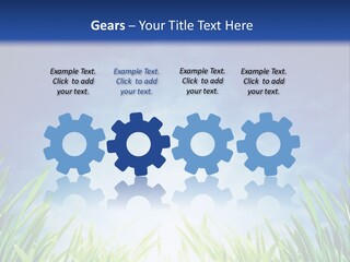 A Blue Sky And Green Grass Powerpoint Template PowerPoint Template