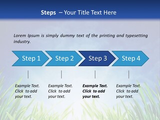 A Blue Sky And Green Grass Powerpoint Template PowerPoint Template
