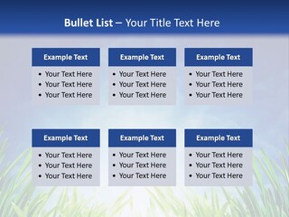 A Blue Sky And Green Grass Powerpoint Template PowerPoint Template