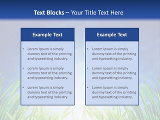 A Blue Sky And Green Grass Powerpoint Template PowerPoint Template