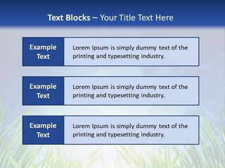 A Blue Sky And Green Grass Powerpoint Template PowerPoint Template