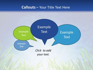 A Blue Sky And Green Grass Powerpoint Template PowerPoint Template