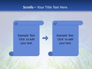 A Blue Sky And Green Grass Powerpoint Template PowerPoint Template