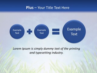 A Blue Sky And Green Grass Powerpoint Template PowerPoint Template