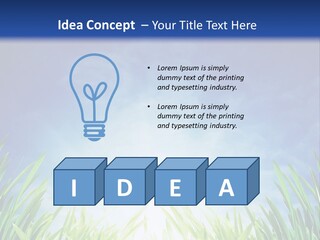 A Blue Sky And Green Grass Powerpoint Template PowerPoint Template