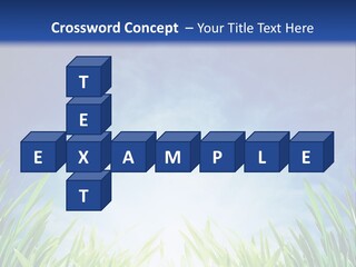 A Blue Sky And Green Grass Powerpoint Template PowerPoint Template