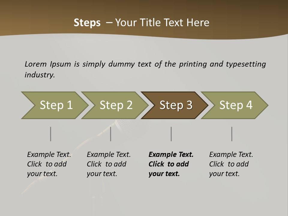A Microphone On A Stage With A Spotlight On It PowerPoint Template